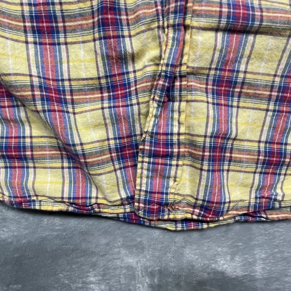 Polo‎ Ralph Lauren Blake Shirt Mens XXL Yellow Plaid Short Sleeve Button Down